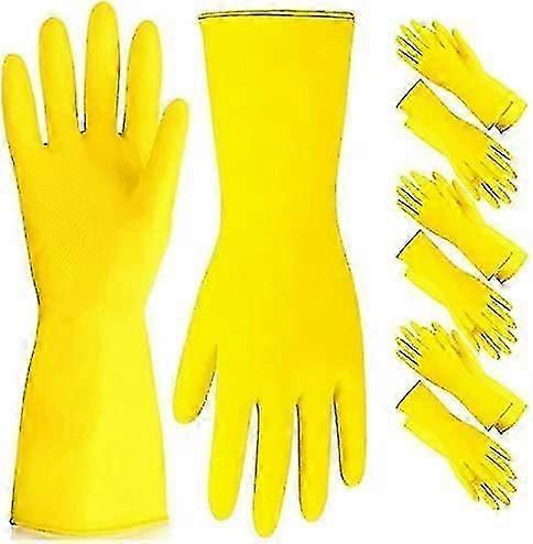 6 Pairs Heavy Duty Rubber Lined Herd Yellow Large Kitchen Tableware Set