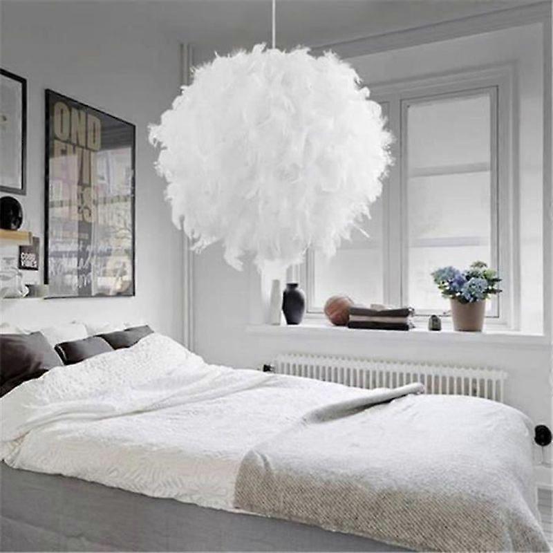 Feather Ball Lamp - Simple Style - White Drop light - 30 cm