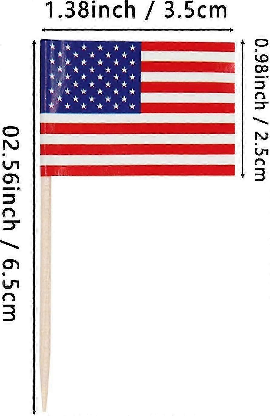 100pcs Assorted World Different Countries - Toothpick Flags For Decorations