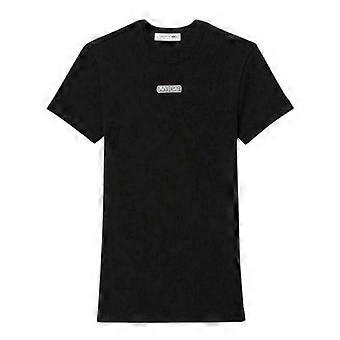 Lacoste Womens/Ladies Ribbed Crew Neck Slim T-Shirt