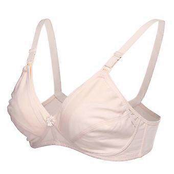Cotton Front Open Maternity Breastfeeding Bra Pregnant Women Nursing Bras(Skin40/90)