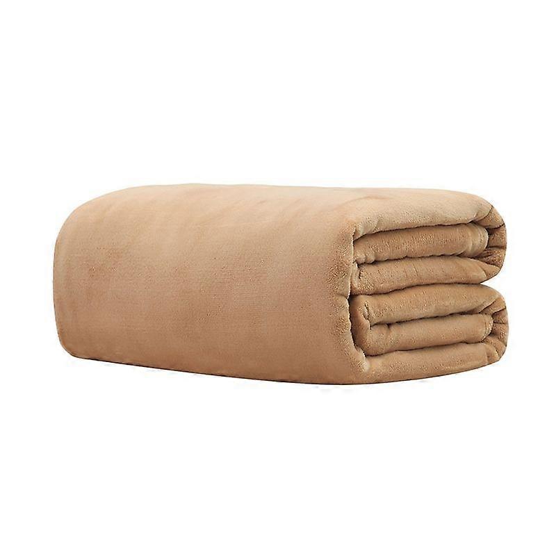 Simple Flannel Blanket Portable Solid Color Flannel
