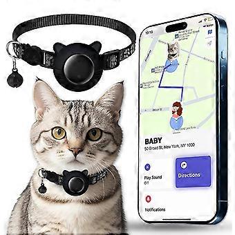 Lokalizator GPS Airtag i iOS/Android dla kotów, bez opłaty miesięcznej, wodoodporna, odblaskowa obroża