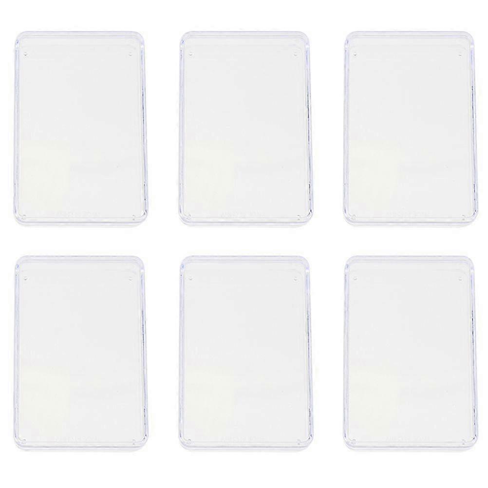 6pcs Plastic Poker Cards Storage Boxes Empty Poker Cards Boxes Containers