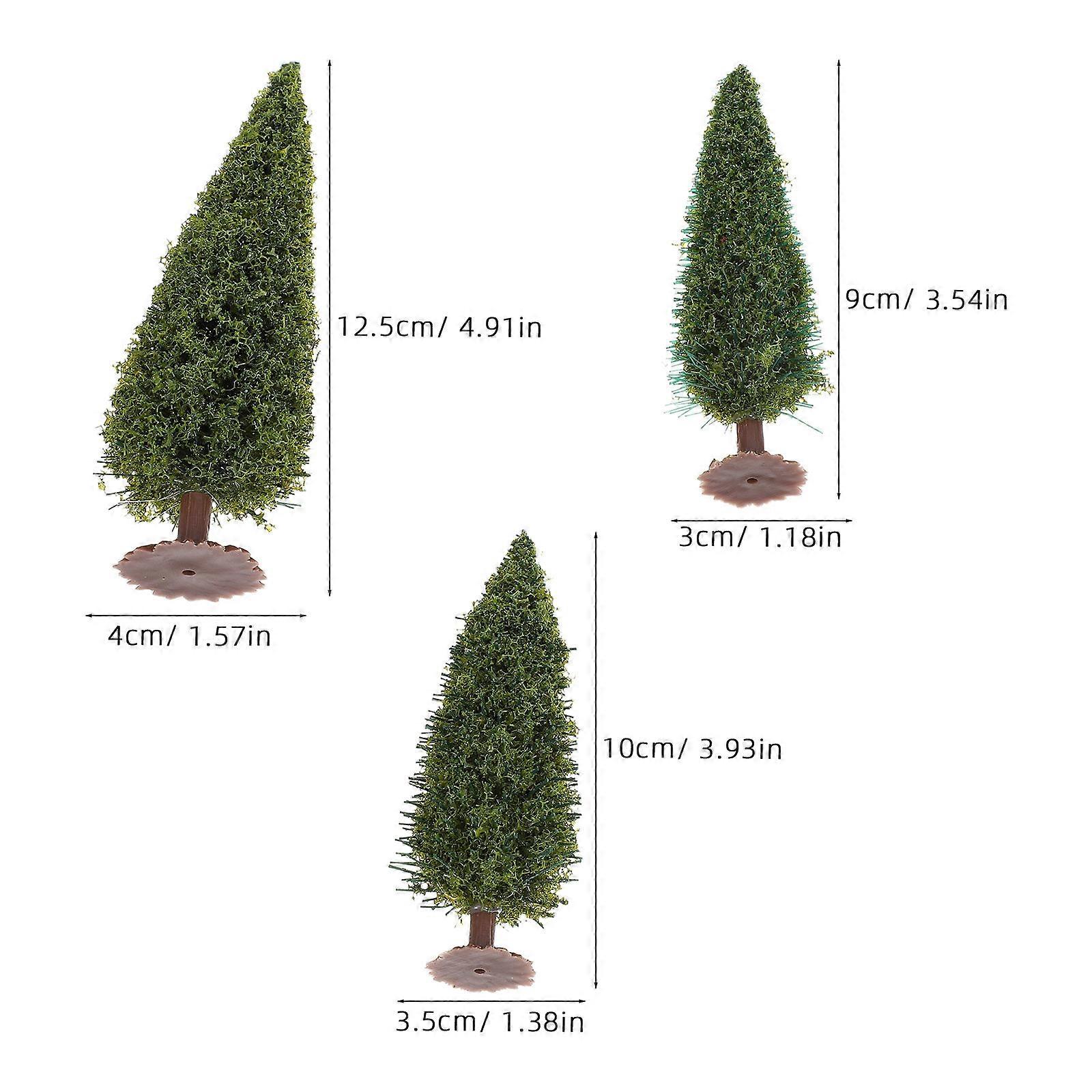 6Pcs Miniature Pine Model Tree Model Train Scenery Architecture Tree Model Scenery