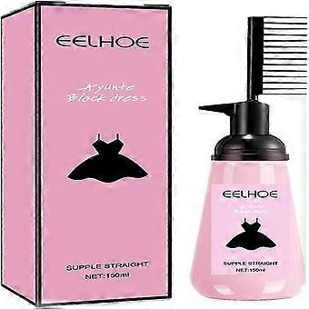 Hair Straightening Cream with Comb, 150ml Hair Straightening Cream, Hair Straightening Treatment for Curly Hair and Damaged Dry Hair