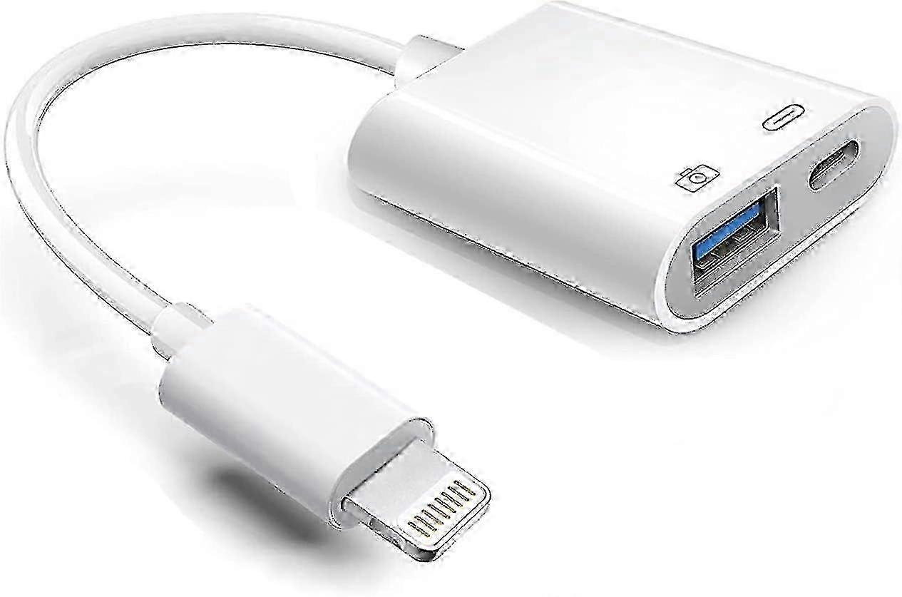 Apple Lightning to USB Adapter with Extra Charging Port