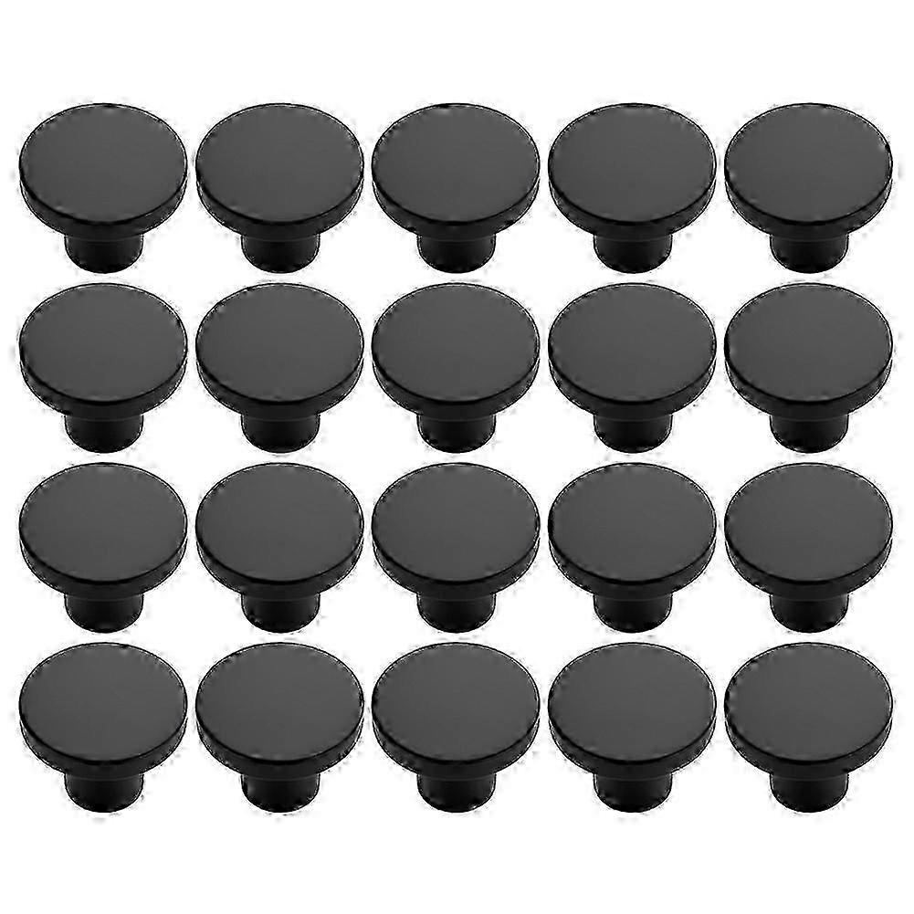 20 Pack Black Cabinet Knobs, Round Drawer Knobs compatible with Kitchen Cabinets, Dressers & Closet Doors