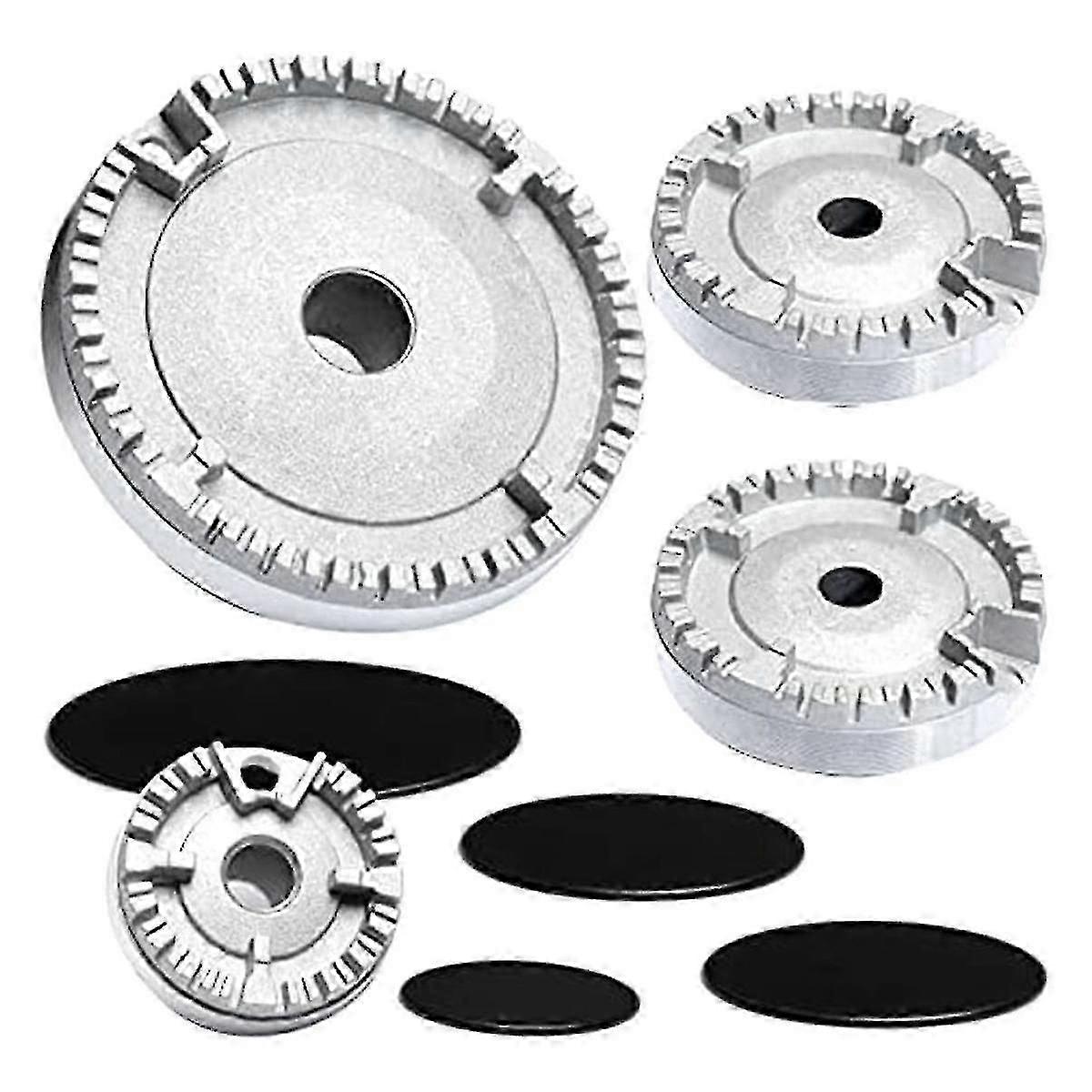 Replacement flame cap for universal gas hob burner crown
