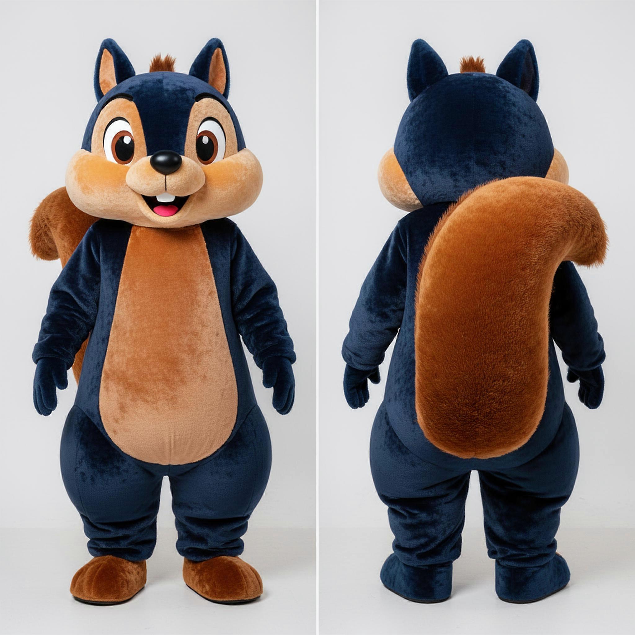 MASTICOT Forest Green Playful Squirrel Mascot
