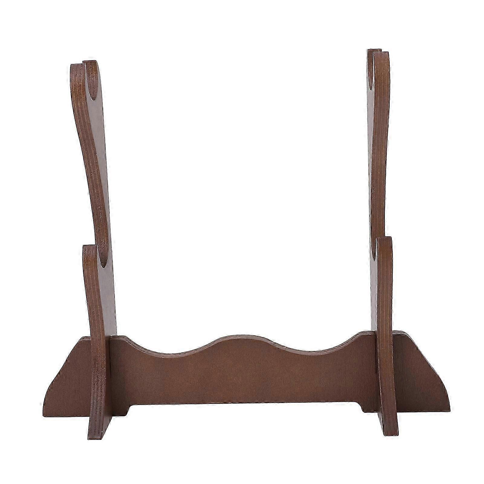 2-Layer Bamboo Desktop Flute Stand Display Holder for Flute Storage