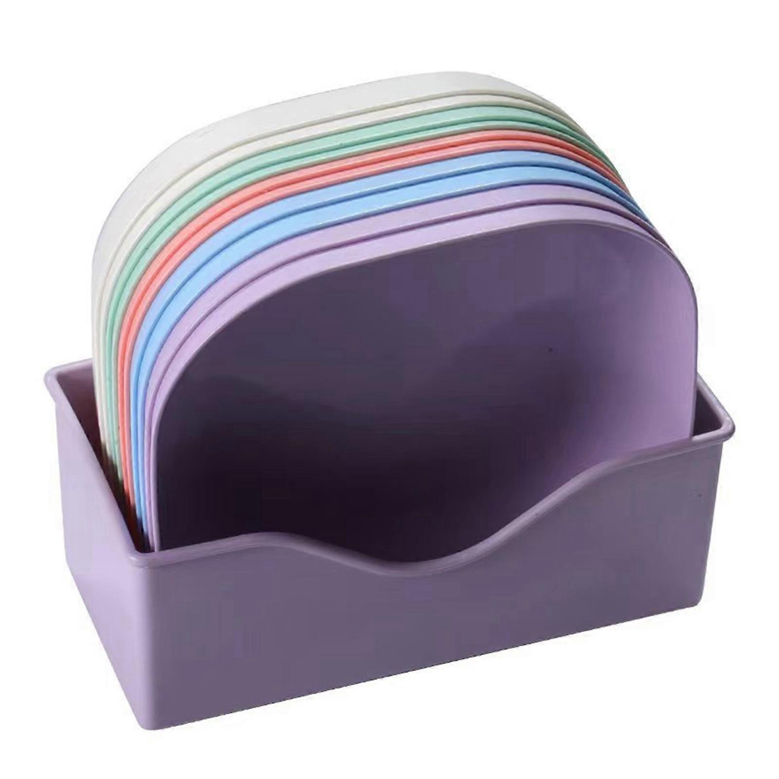 Reusable Plastic Plates Portable Easy to Storage for Dining Table Kitchen