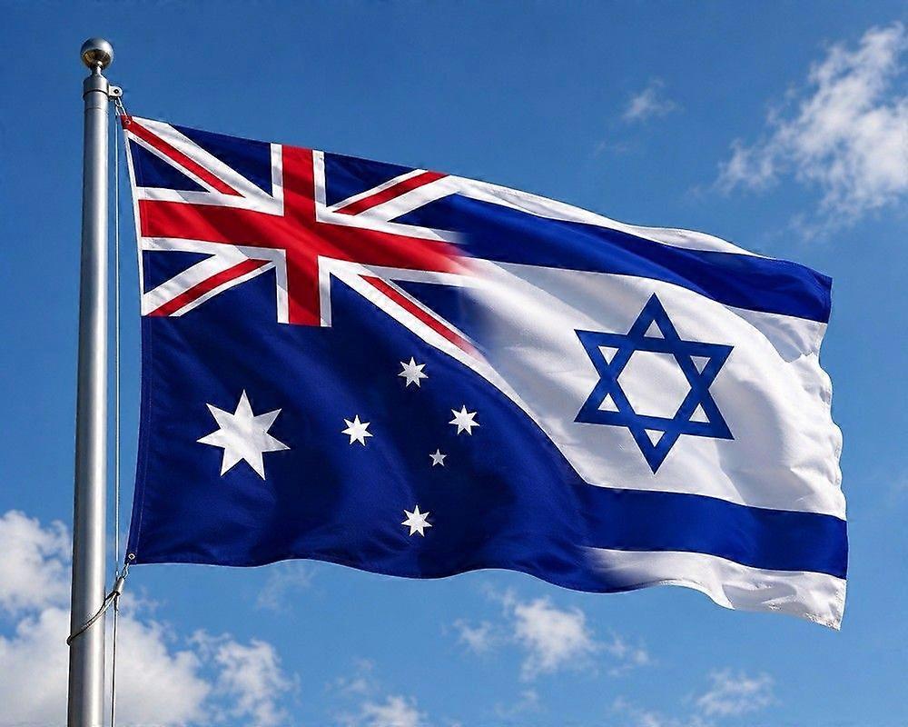 Bandeiras da Austrália e de Israel combinadas RL1001