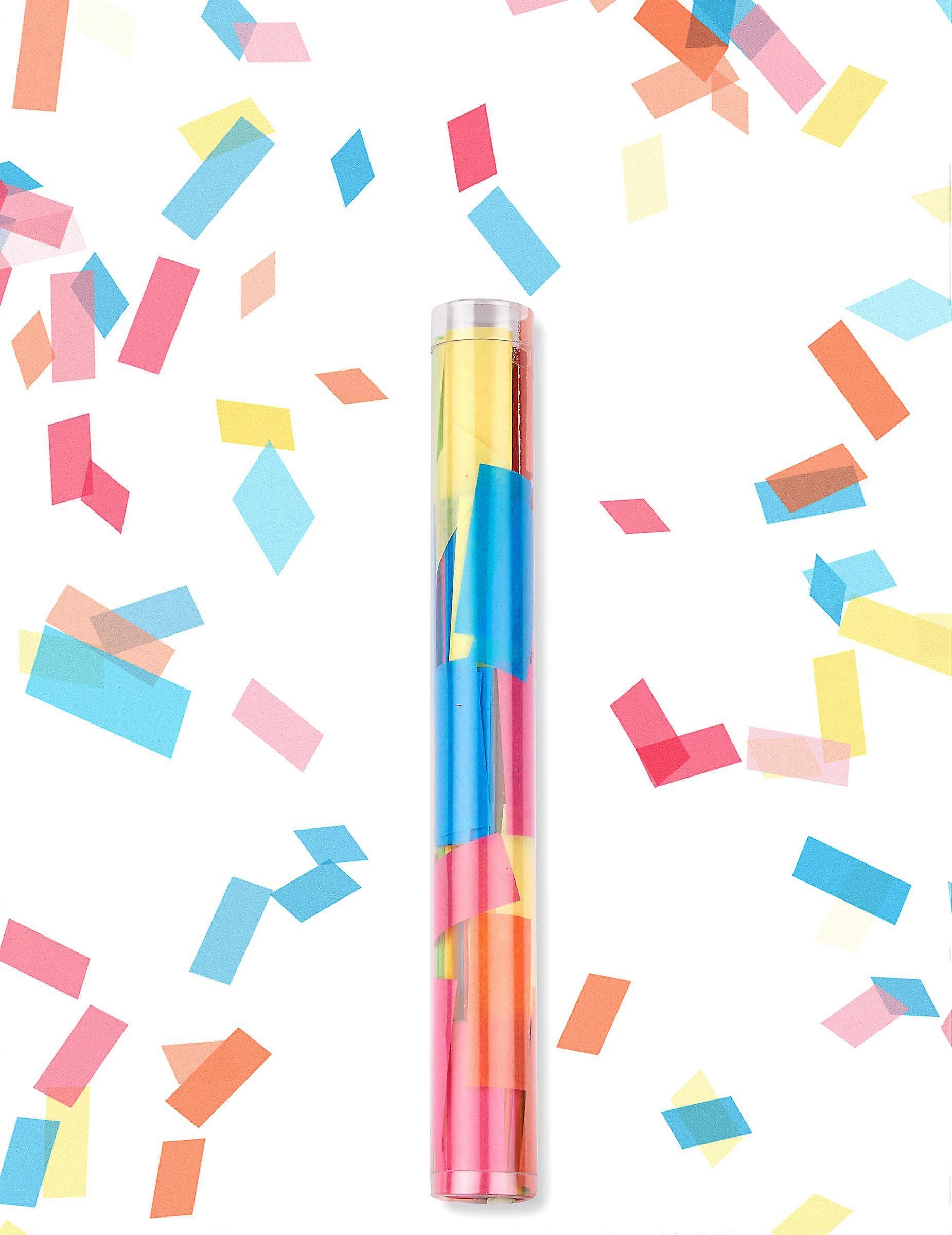 27cm Multicolored Rectangular Confetti Launcher Tube
