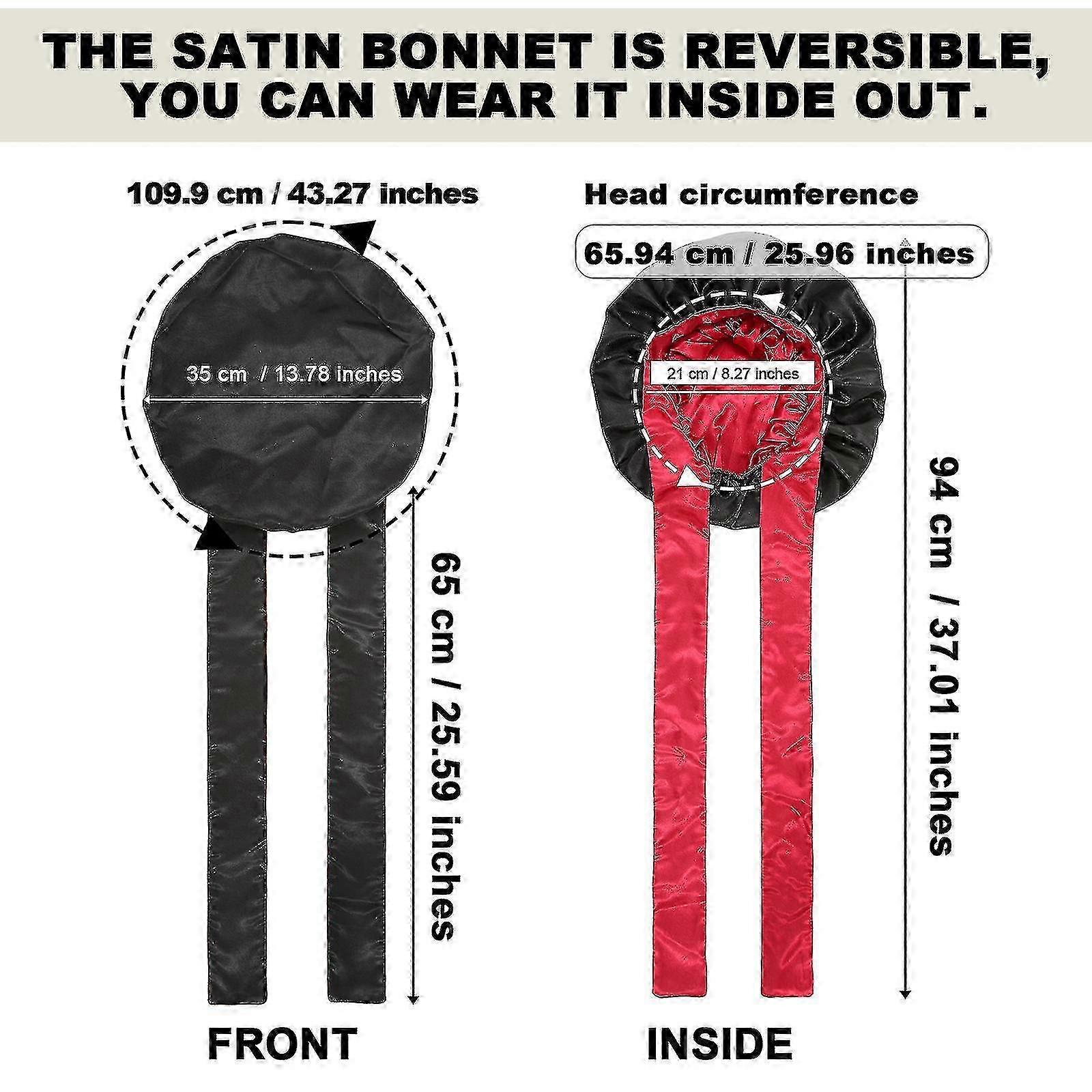 Extra-Large Double-Layer Satin Bonnet