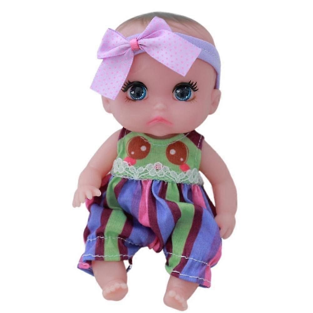 Mini Poseable Doll with Easy-Clean Outfit