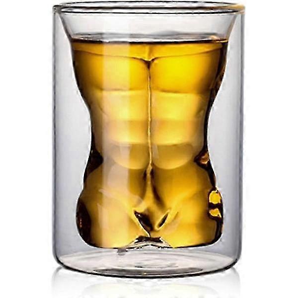 Fun Body-Shaped Double-Wall Drinking Glass