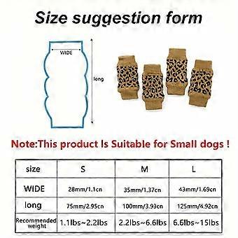 Leopard Print Pet Knee Brace for Dogs and Cats, Washable Polyester Leg Support Wrap for Small Medium Large Breeds