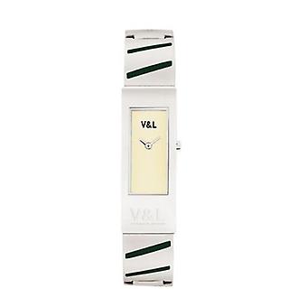 V & the tempo and at what time? Quartz Analog Women's Watch with Vl003203 Stainless Steel Bracelet