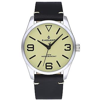 Stralende Darth Quartz analoge man horloge met RA533202 Cowskin armband