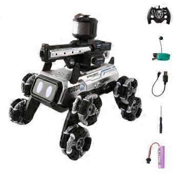 8-Wheel Stunt Remote Control Dog Water Ball Fire Intelligent Robotic Dog Toy For Boys - Exciting Electric Vehicle