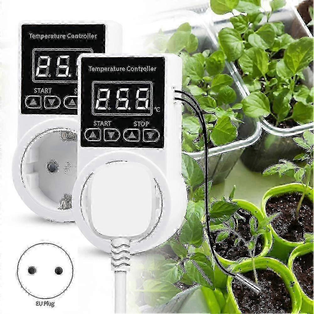 1pcs Thermostat Socket With Sensor, Digital Temperature Controller Socket, Waterproof Temperature