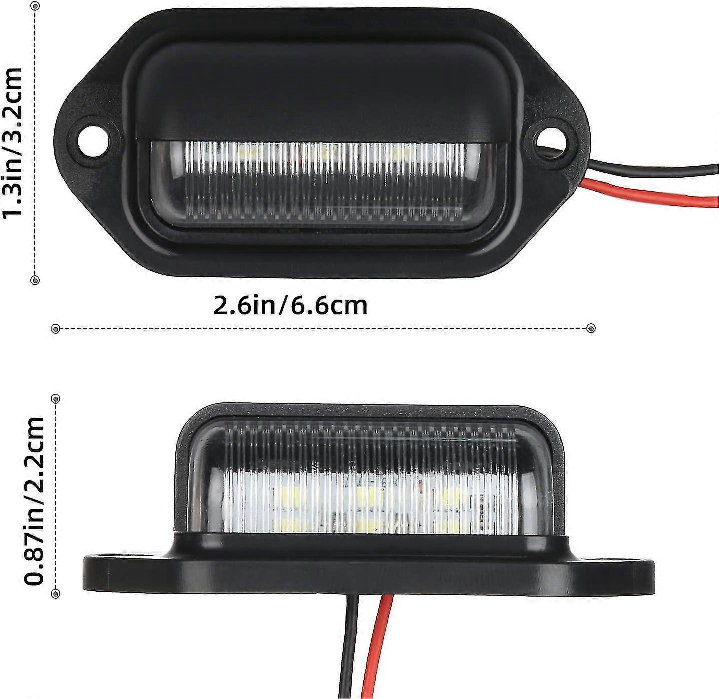 Led License Plate Light Waterproof 6 Smd Led Tail Lights License Plate