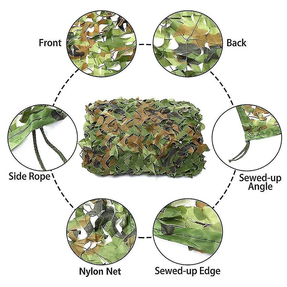 Filet De Camouflage Militaire 3x4 M - Réutilisable, Oxford 210D, Chasse, Jardin, Airsoft