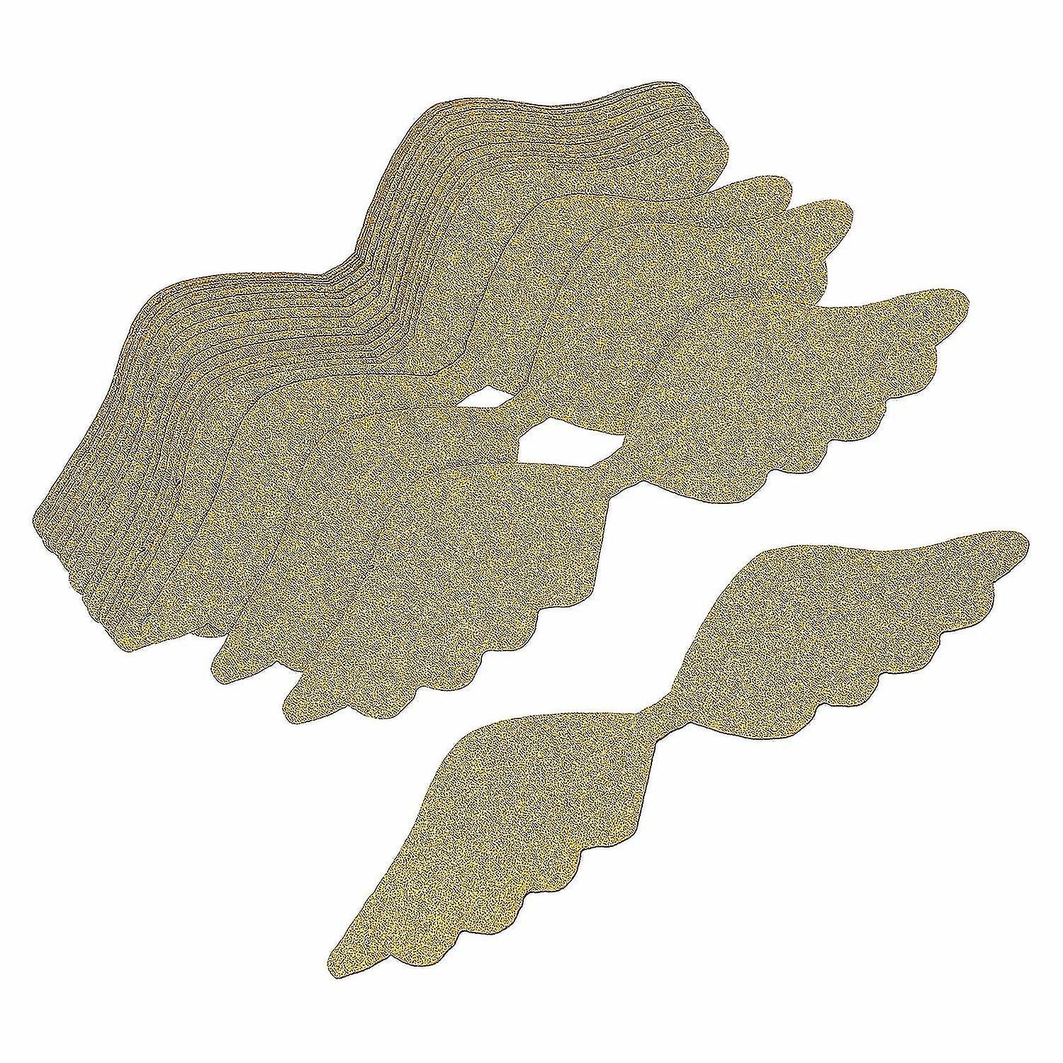 50pcs Golden Angel Wing Shape Chocolate Cake Adornment Cake Topper Decor