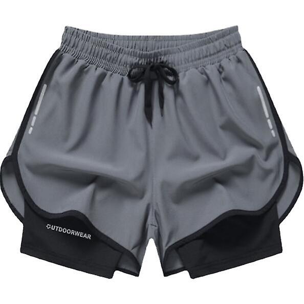 Men's Swimming Trunks Quick Dry Double Layer Beach Shorts