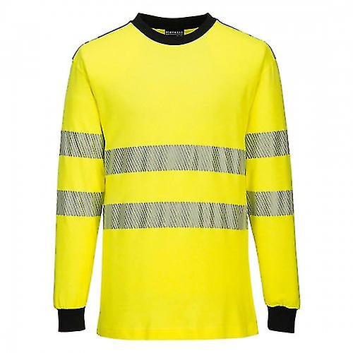 Portwest miesten PW3 palonkestävä Hi-Vis pitkähihainen T-paita