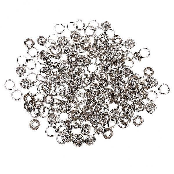 7x50 Sets 7/16 Inch Open Ring No Sew Snaps Fasteners Silver