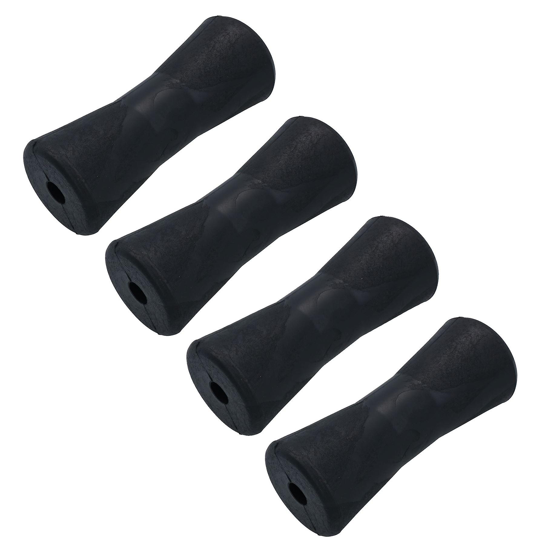 Boat / Jetski / Dinghy Trailers Keel V Roller Rubber 203mm 19mm Bore 4 Pack