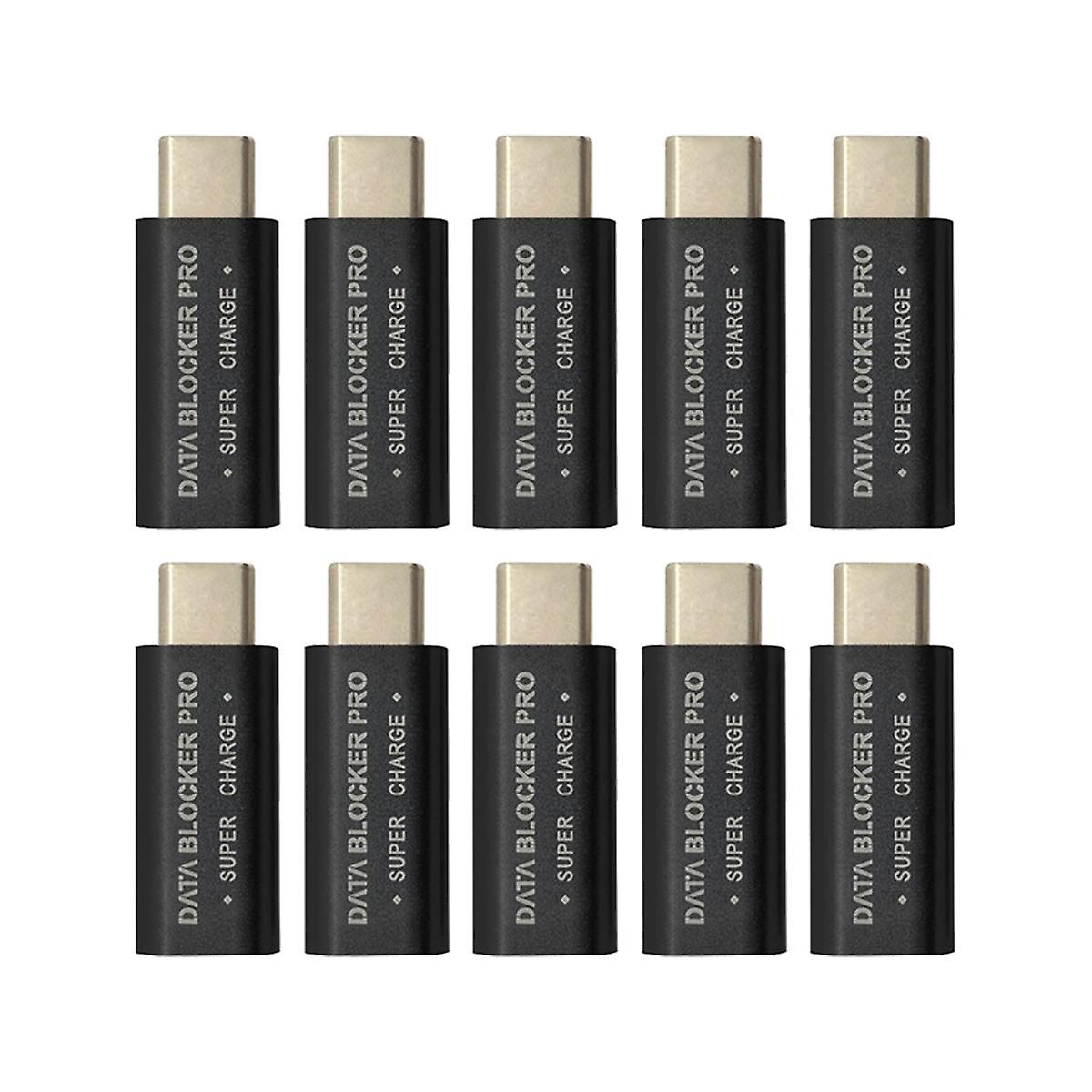 10Pcs USB Type-C Data Blocker Prevention Gender Change Connector USB-C Connector Adapter for Blocki