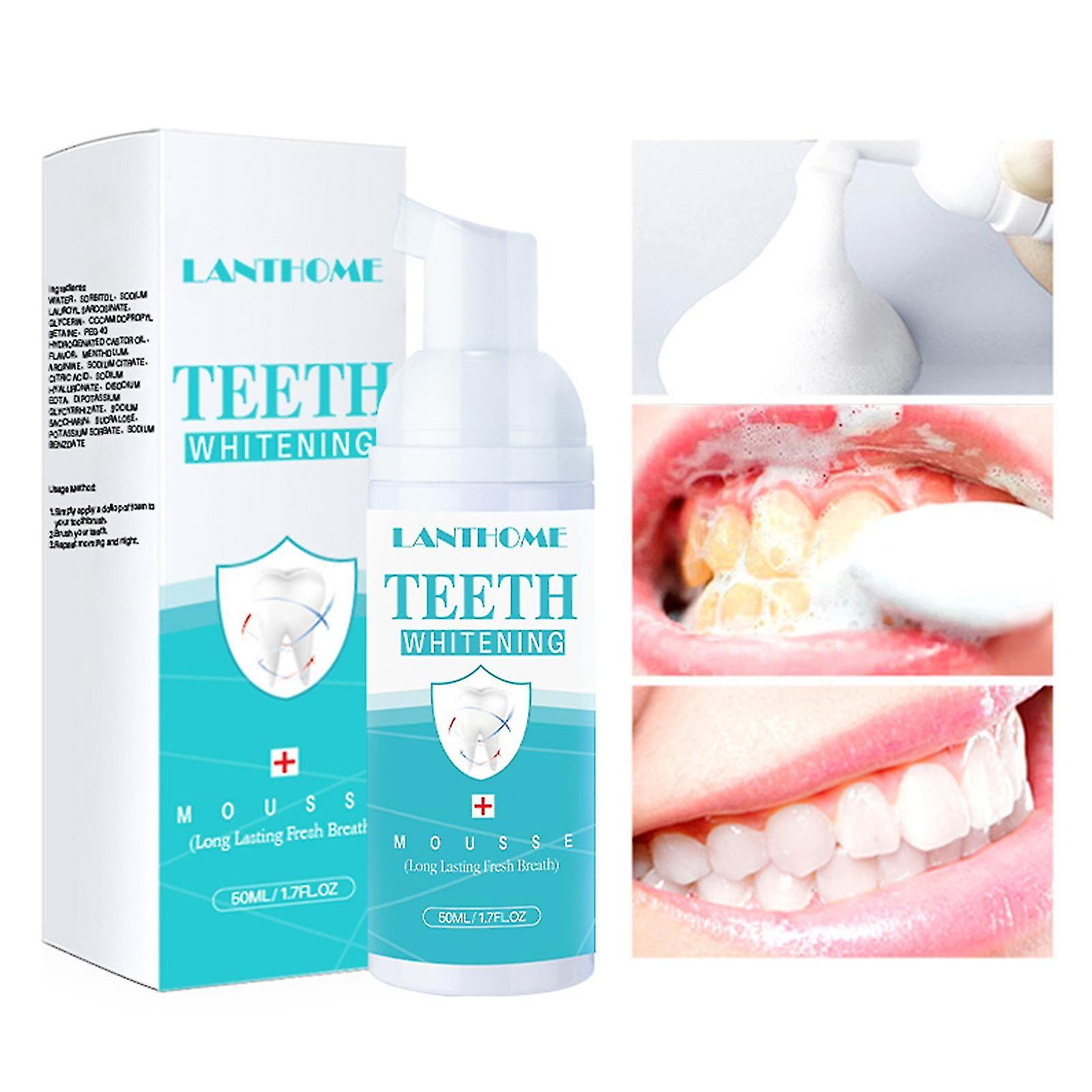 50 Ml Mousse Foam Toothpaste Whitening For Sensitive Teeth Deeply Cleaning Gums, Stain Removal Toothpaste