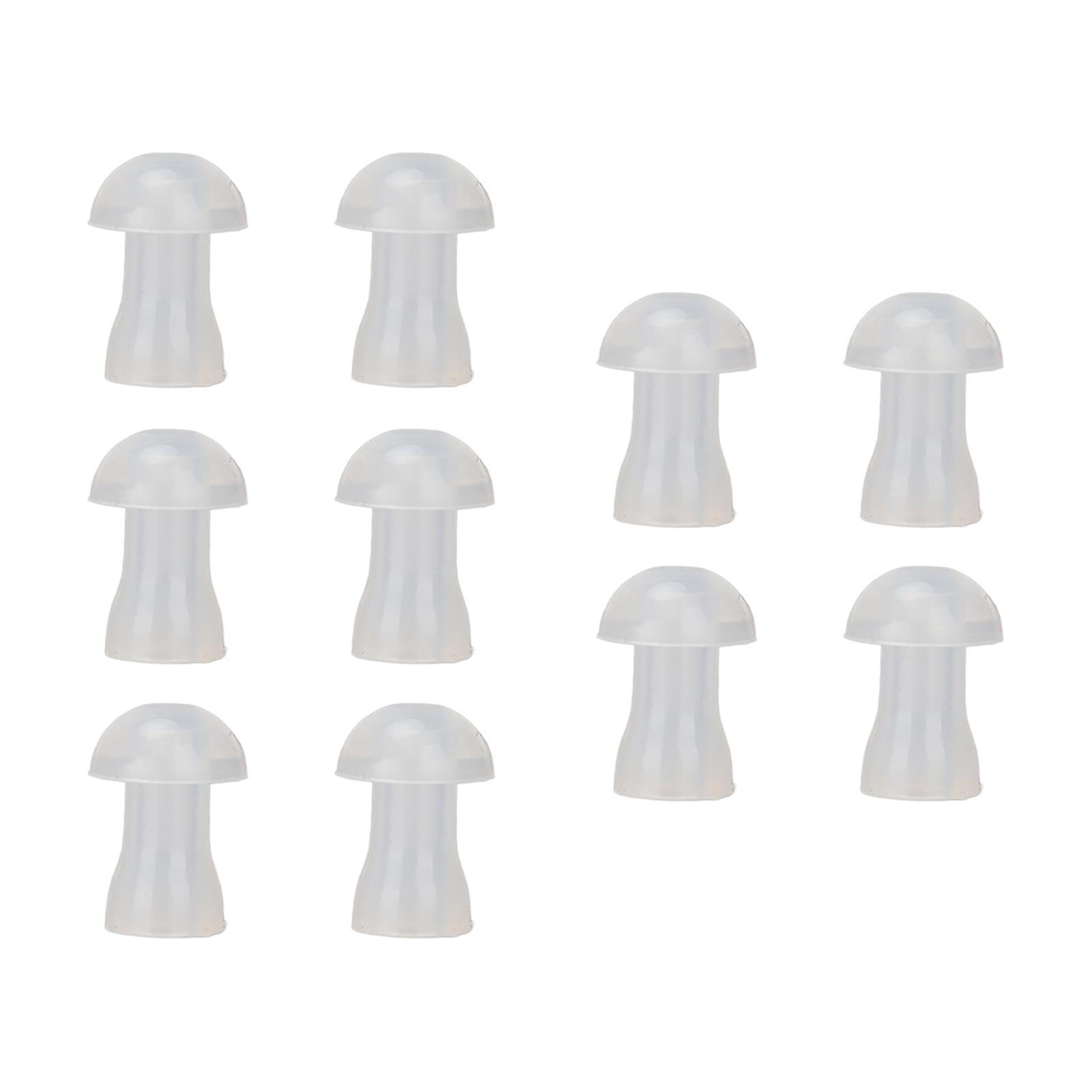 10 Pack Soft Replacement Hearing Aid Eartips, Universal Domes, 8mm
