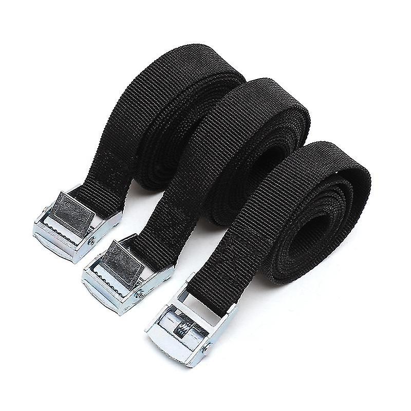 4 Pieces 2.5 Cm X 2 M Claw Strap Lashing Strap Fixing Strap - Black - Maximum Load 250 Kg