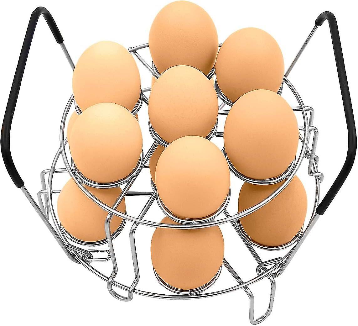 Stackable Egg Steamer Rack With Heat Resistant Silicone Handle Egg Steamer Rack
