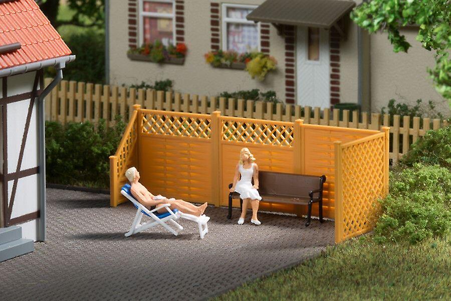 Auhagen AUH41648 Privacy fence with posts OO (1/76) Fences & hedges Scale model