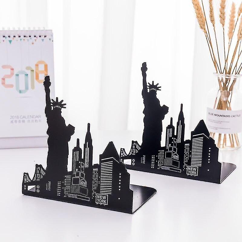 ブックエンド、観覧車、エッフェル塔、自由の女神、メタルブックエンド、ビンテージブラック