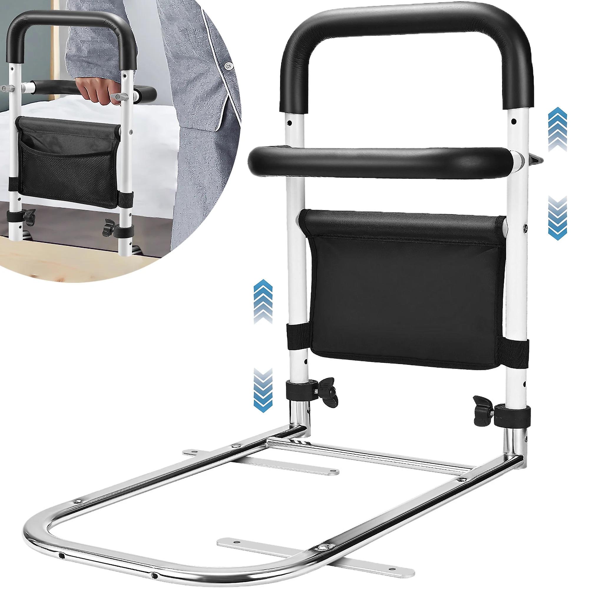 Women's Safety Bed Rail For Elderly Adults Folding Bed Assist Rail With Handle Metal Size 3