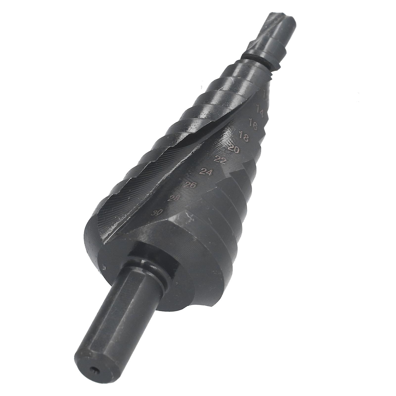 Step Drill Bit High Speed Steel 6‑30mm Drilling Head Accessory Part for Iron Wood