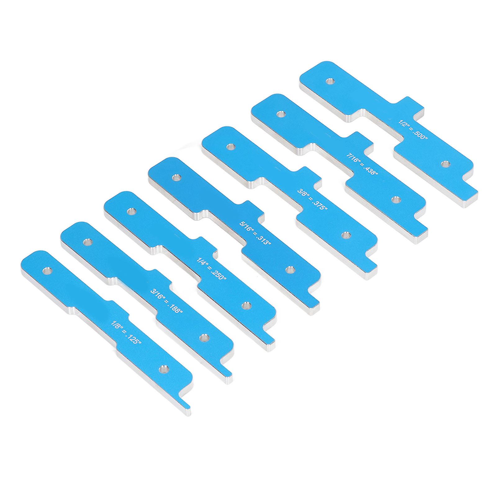 7Pcs Router Table Setup Bar Set Up Block Aluminium Alloy Tool Kit for Cutting Milling