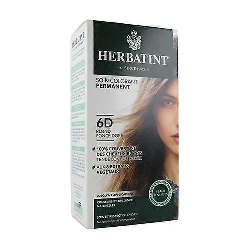 Herbatint Dark/Golden Permanent Dye Dark Golden Blonde 6D 150 Ml Of Gel (Dark Golden Blonde) Size 6