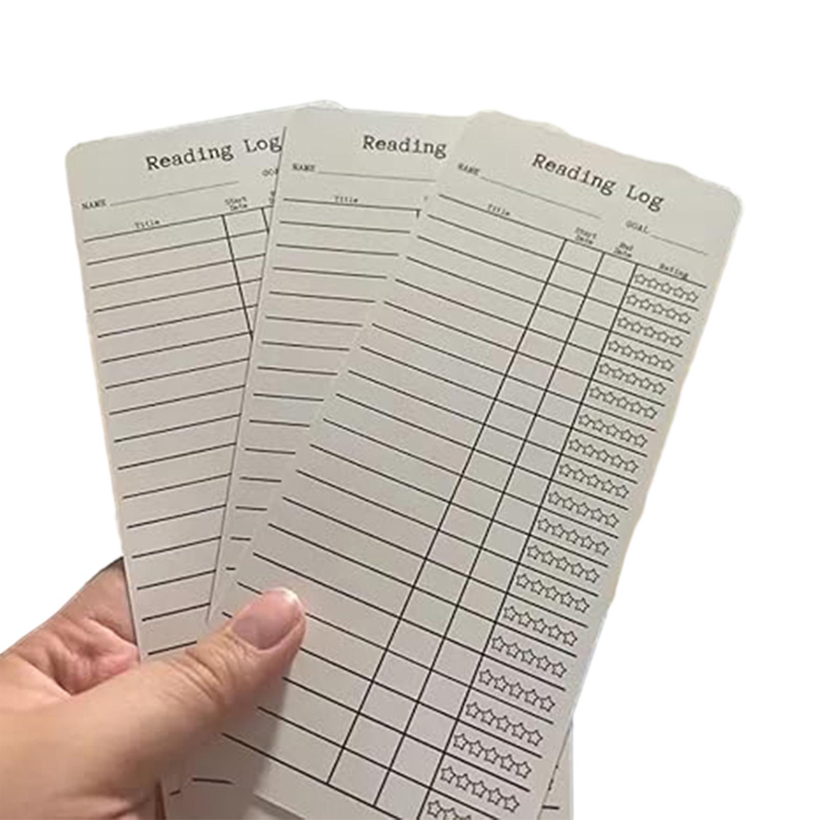 Reading Log Bookmark Book Tracker Reading List Bookmark Book Lover's Reading Tracker Library Card Textbook Plastic Marks