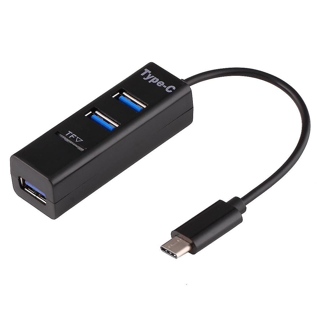 2 in 1 USB-C / Type-C 3.1 to USB 2.0 COMBO 3 Ports HUB + TF Card Reader