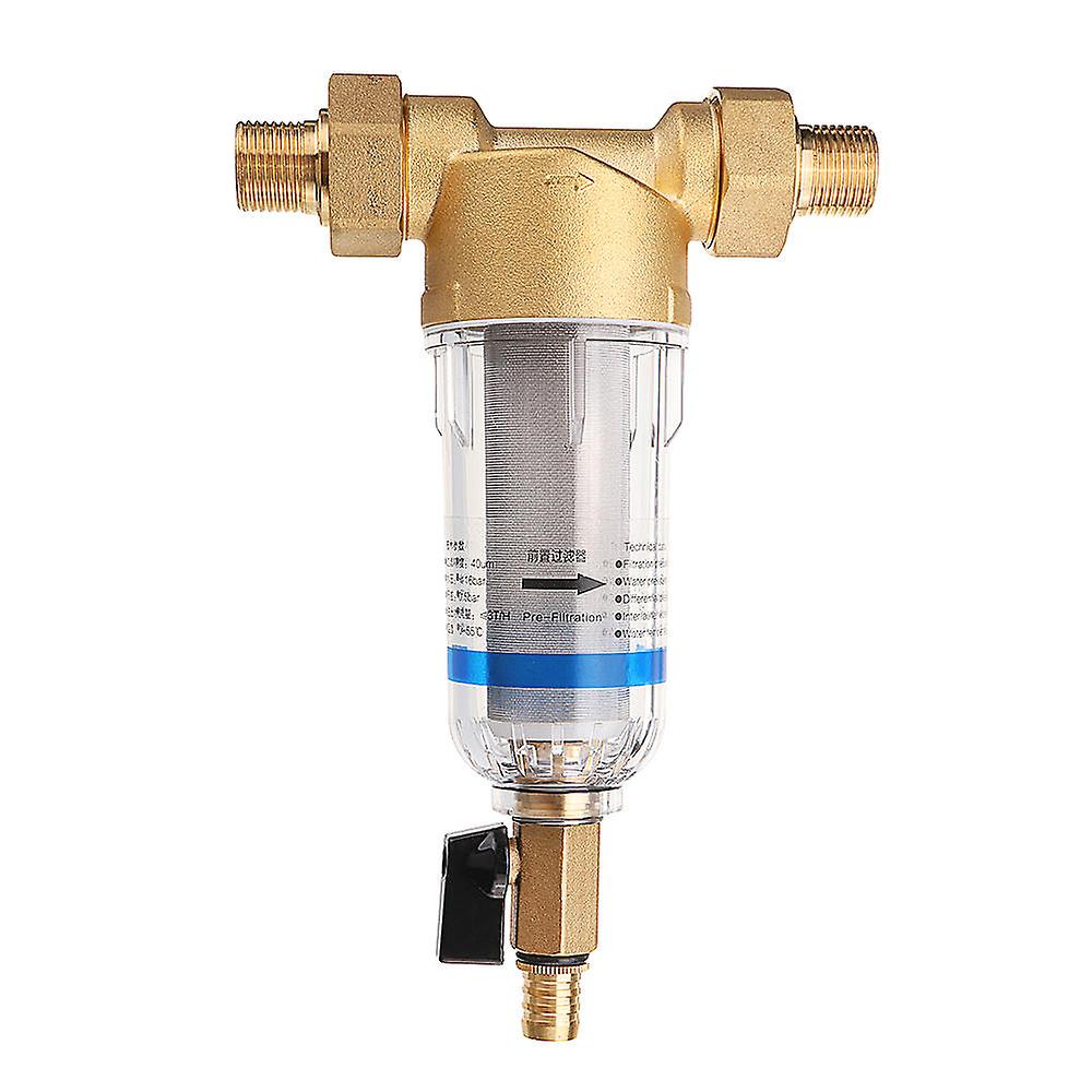 Water Pre Filter System 3/4" & 1" Brass Mesh Prefilter Purifier W/ Reducer Adapter