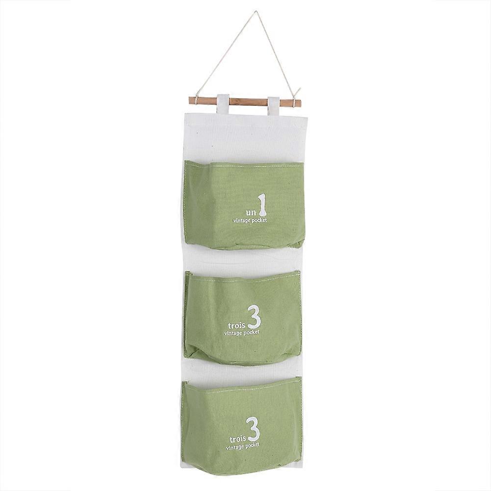 3 Pockets Hanging Storage Shelf Shoes Holder Organizer Rack Space Saving Green