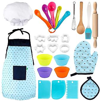 22 Pieces Toddler Chef Role Play Toys with Chef Hat Apron
