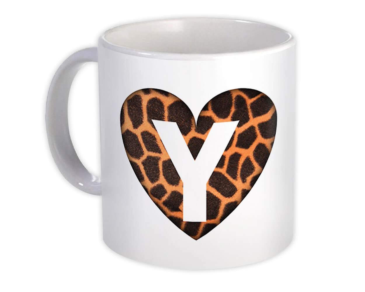 礼品杯：Monogram Letter Y Giraffe